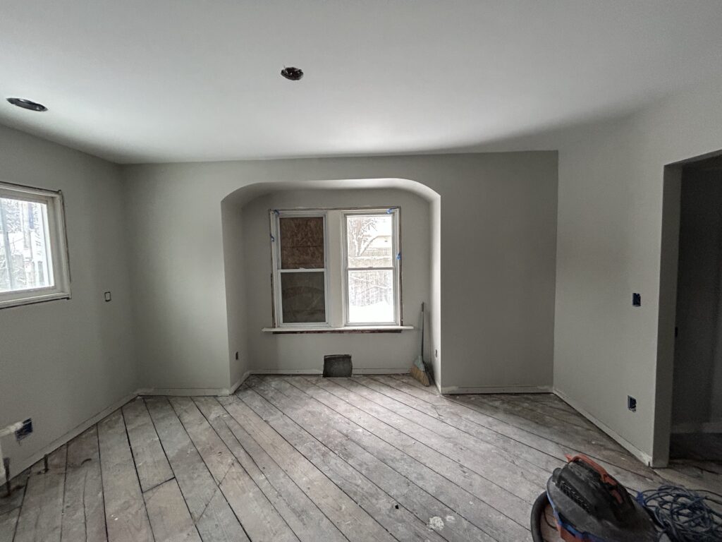 Fresh windows and interior trim installed